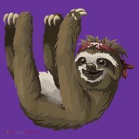 Cute Sloth - Retro Sloths Apron thumb 2