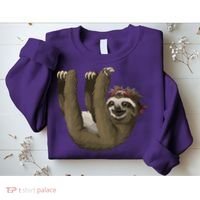 Cute Sloth - Retro Sloths Sweatshirt thumb 2