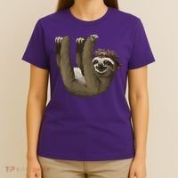 Cute Sloth - Retro Sloths T-Shirt thumb 4