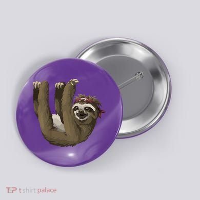Cute Sloth - Retro Sloths Button