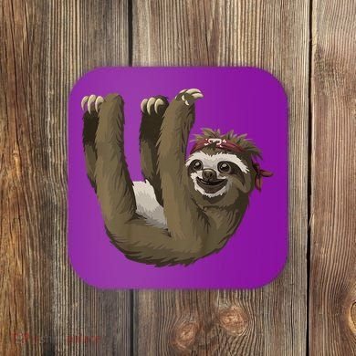 Cute Sloth - Retro Sloths Coaster