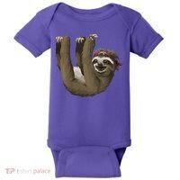 Cute Sloth - Retro Sloths Baby Bodysuit thumb 0