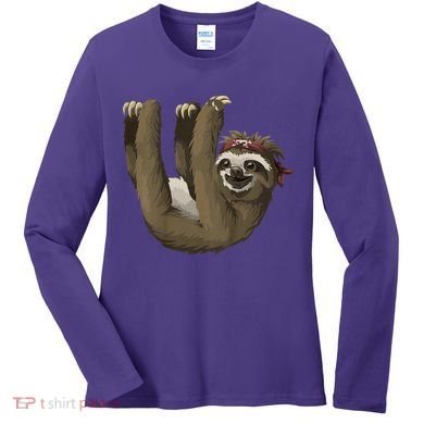 Cute Sloth - Retro Sloths Women's Long Sleeve Shirt