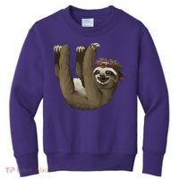 Cute Sloth - Retro Sloths Kids Sweatshirt thumb 0