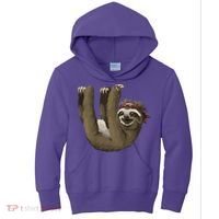 Cute Sloth - Retro Sloths Kids Hoodie thumb 0