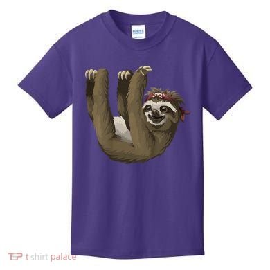Cute Sloth - Retro Sloths Kids T-Shirt