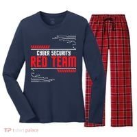 Cyber Security Red Team Computer Engineer Hacker Hacking Women's Long Sleeve Flannel Pajama Set  thumb 0