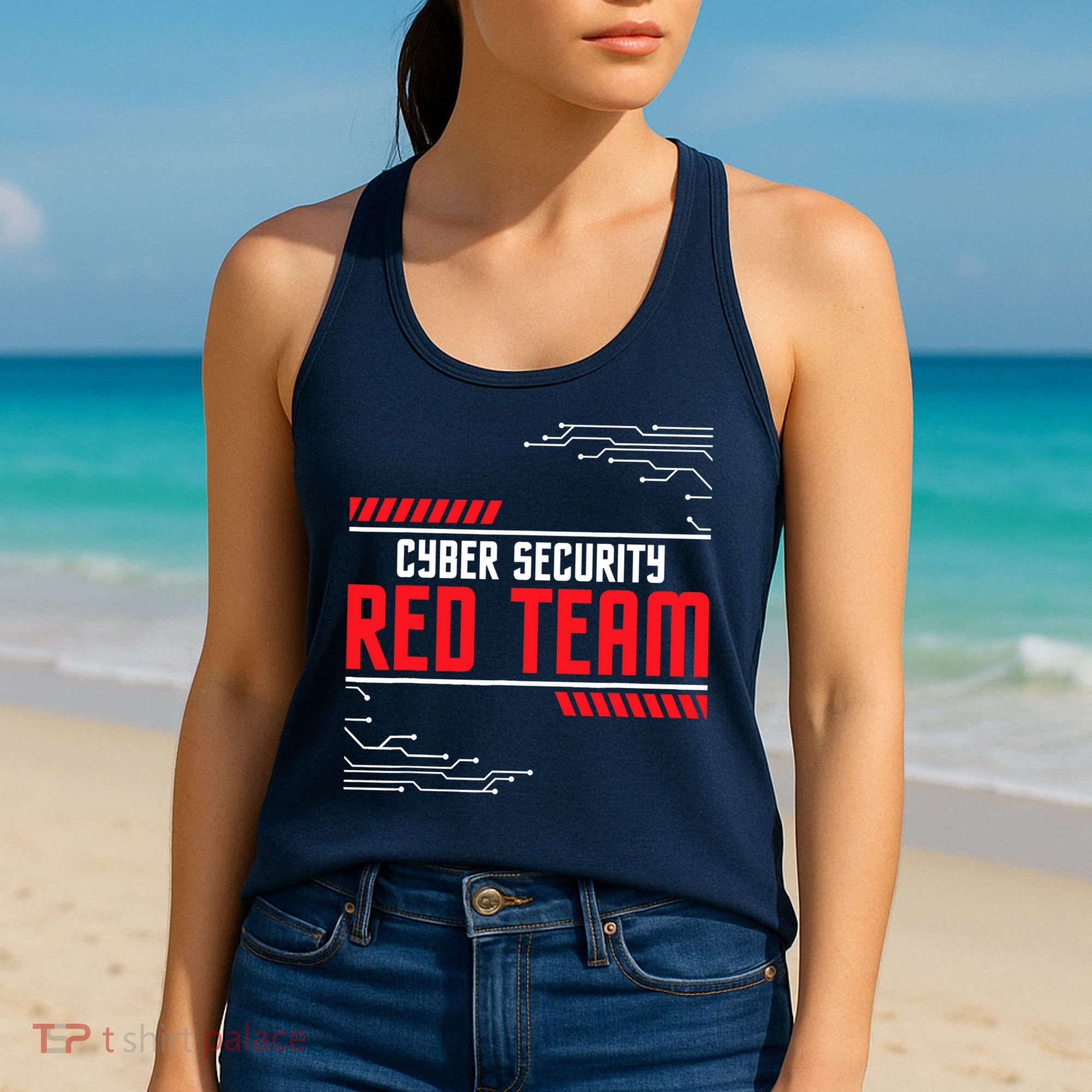Cyber Security Red Team Computer Engineer Hacker Hacking Women's Tank Top