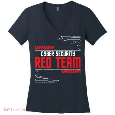 Cyber Security Red Team Computer Engineer Hacker Hacking Women's V-Neck T-Shirt