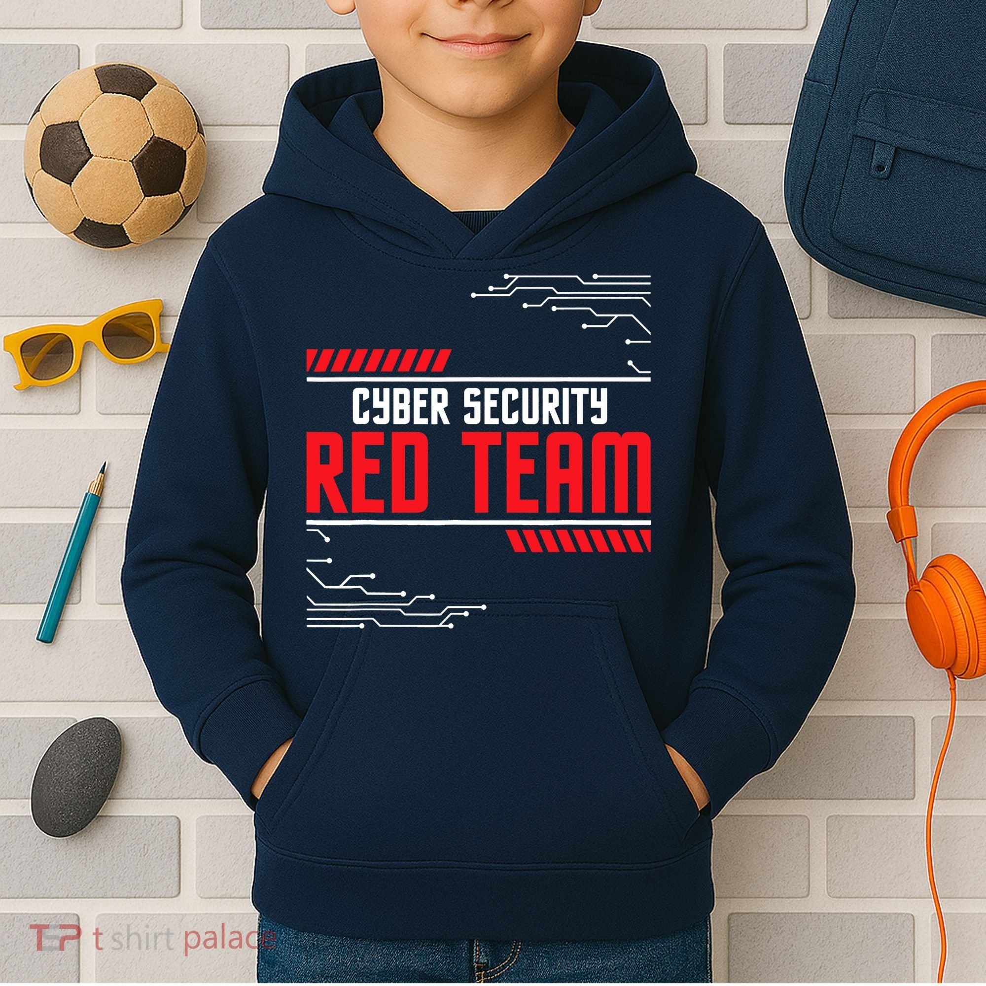 Cyber Security Red Team Computer Engineer Hacker Hacking Kids Hoodie