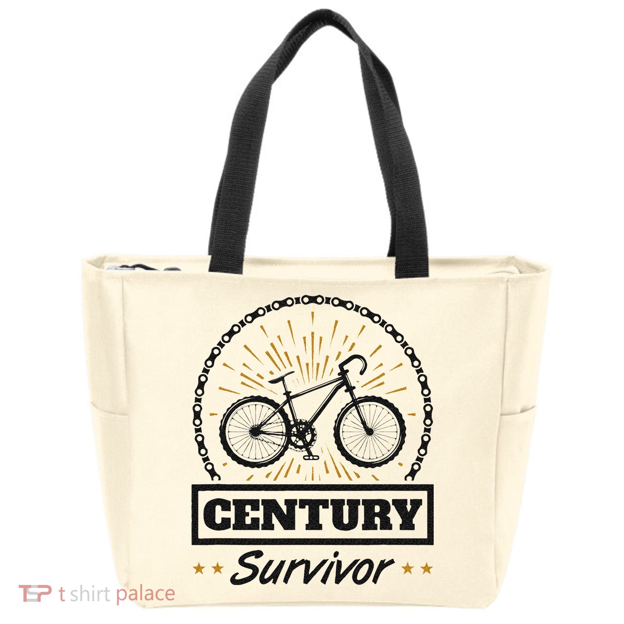 Century Survivor Road Cycling Ride 100 Miles Tote Bag