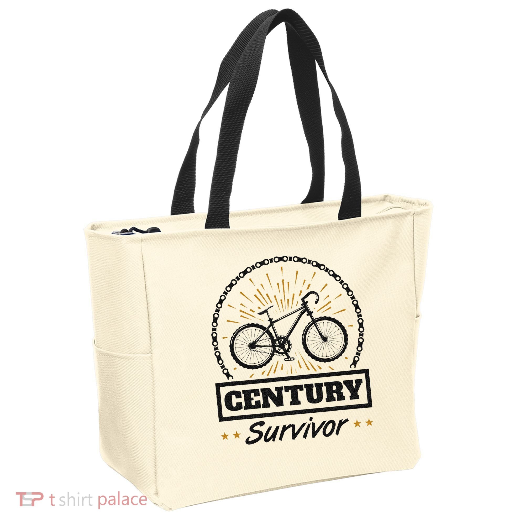 Century Survivor Road Cycling Ride 100 Miles Tote Bag