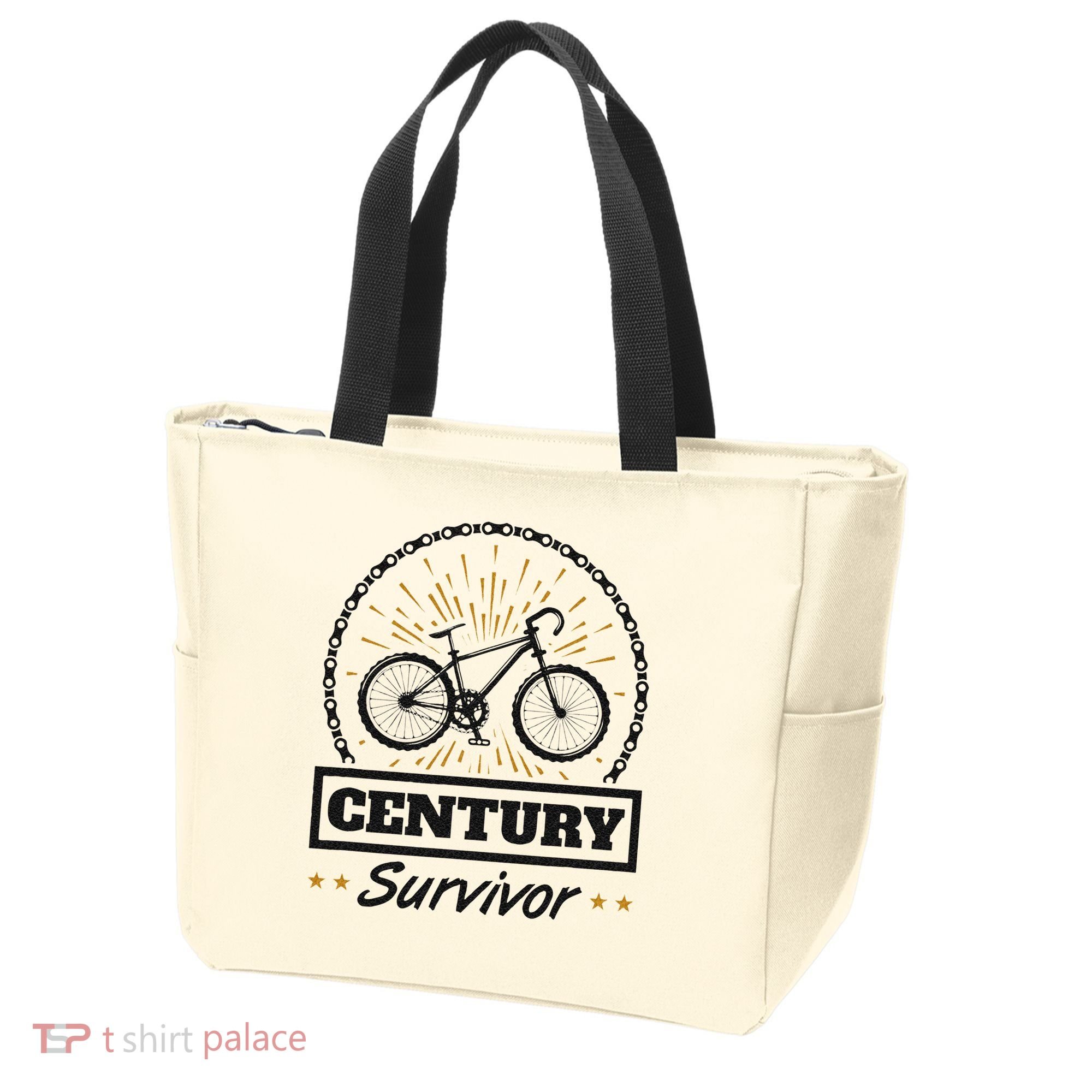 Century Survivor Road Cycling Ride 100 Miles Tote Bag
