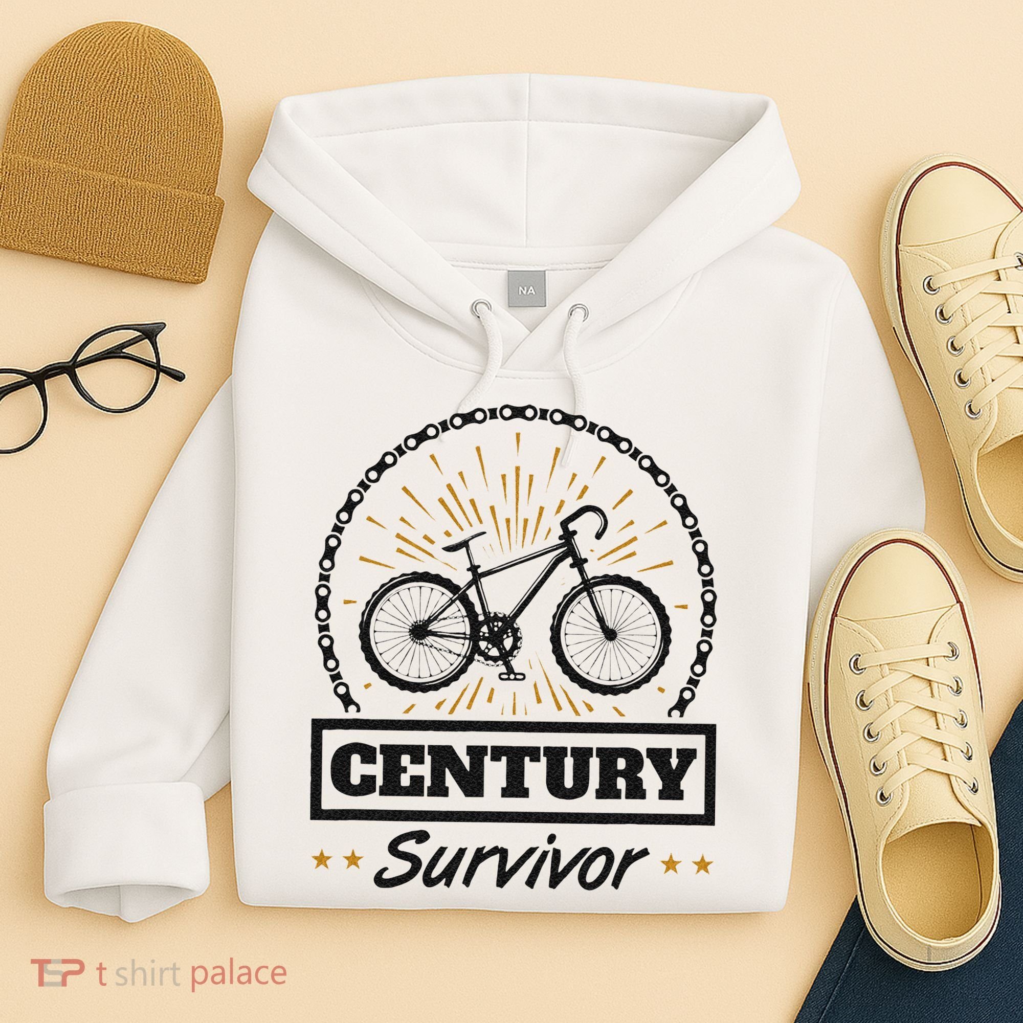 Century Survivor Road Cycling Ride 100 Miles Hoodie