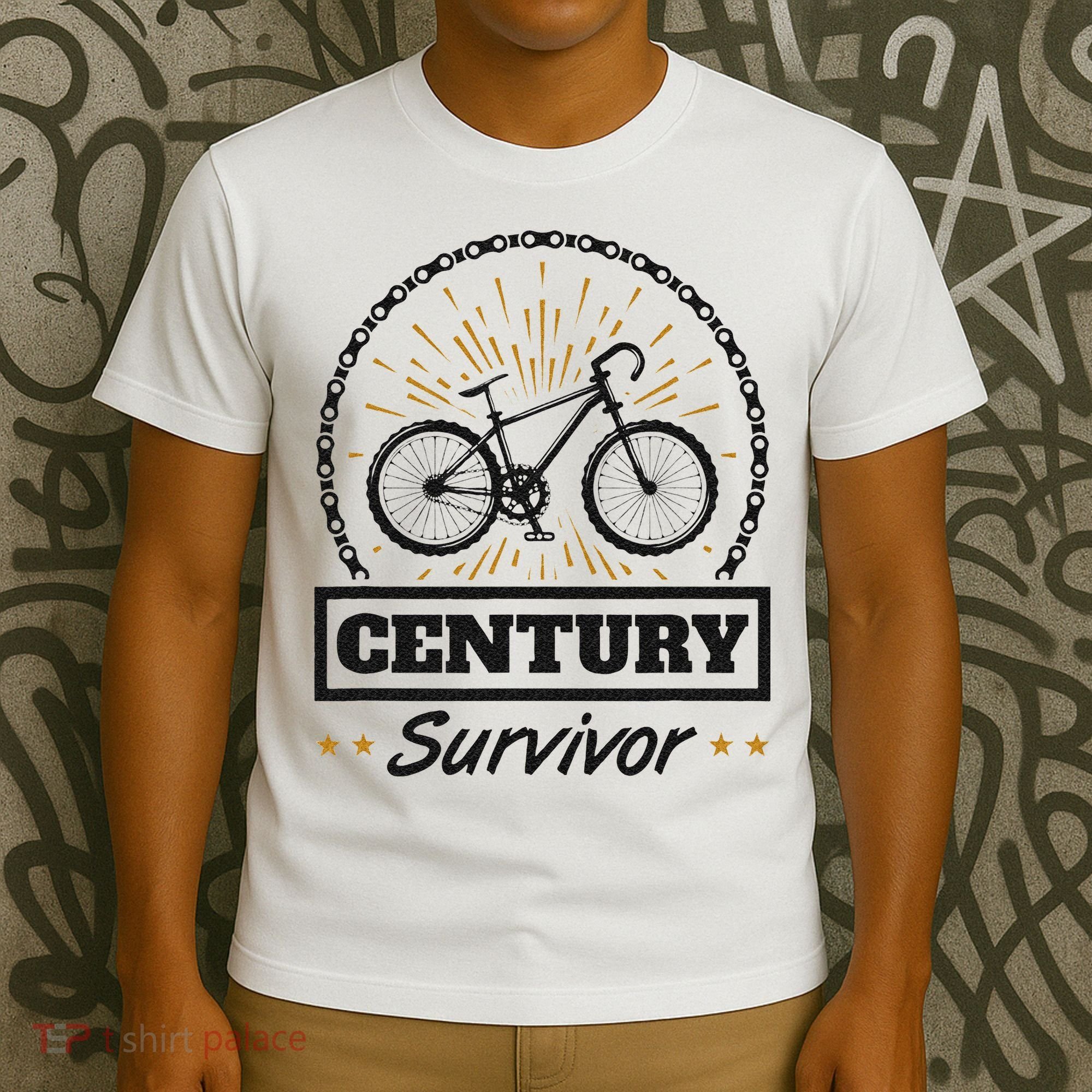 Century Survivor Road Cycling Ride 100 Miles T-Shirt