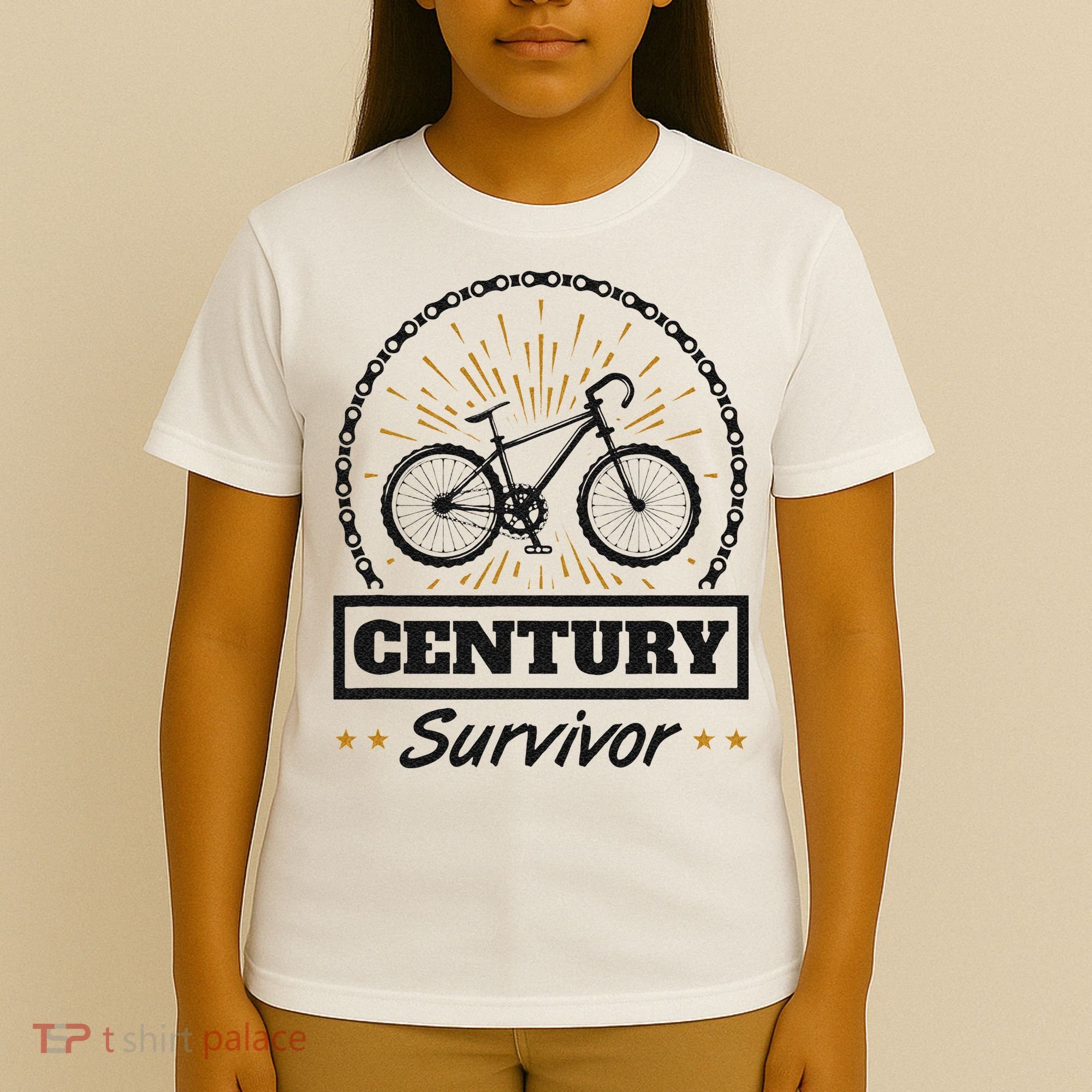 Century Survivor Road Cycling Ride 100 Miles T-Shirt