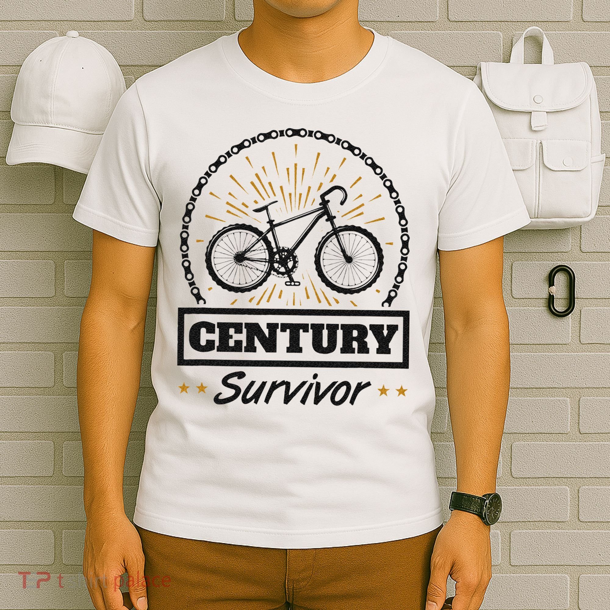 Century Survivor Road Cycling Ride 100 Miles T-Shirt