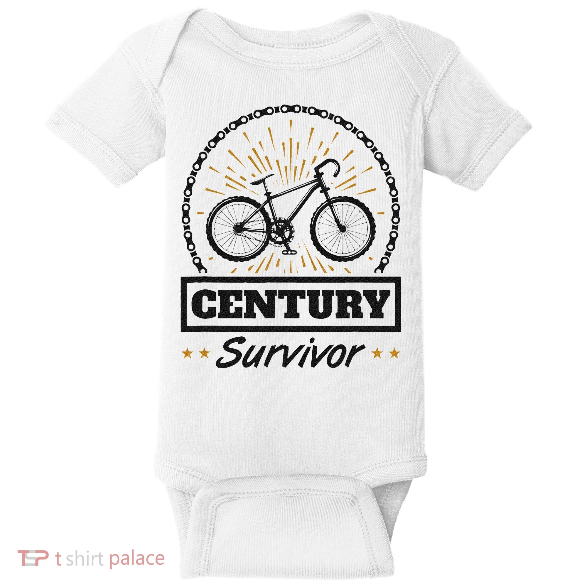 Century Survivor Road Cycling Ride 100 Miles Baby Bodysuit
