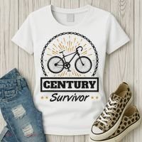 Century Survivor Road Cycling Ride 100 Miles Women's T-Shirt thumb 3