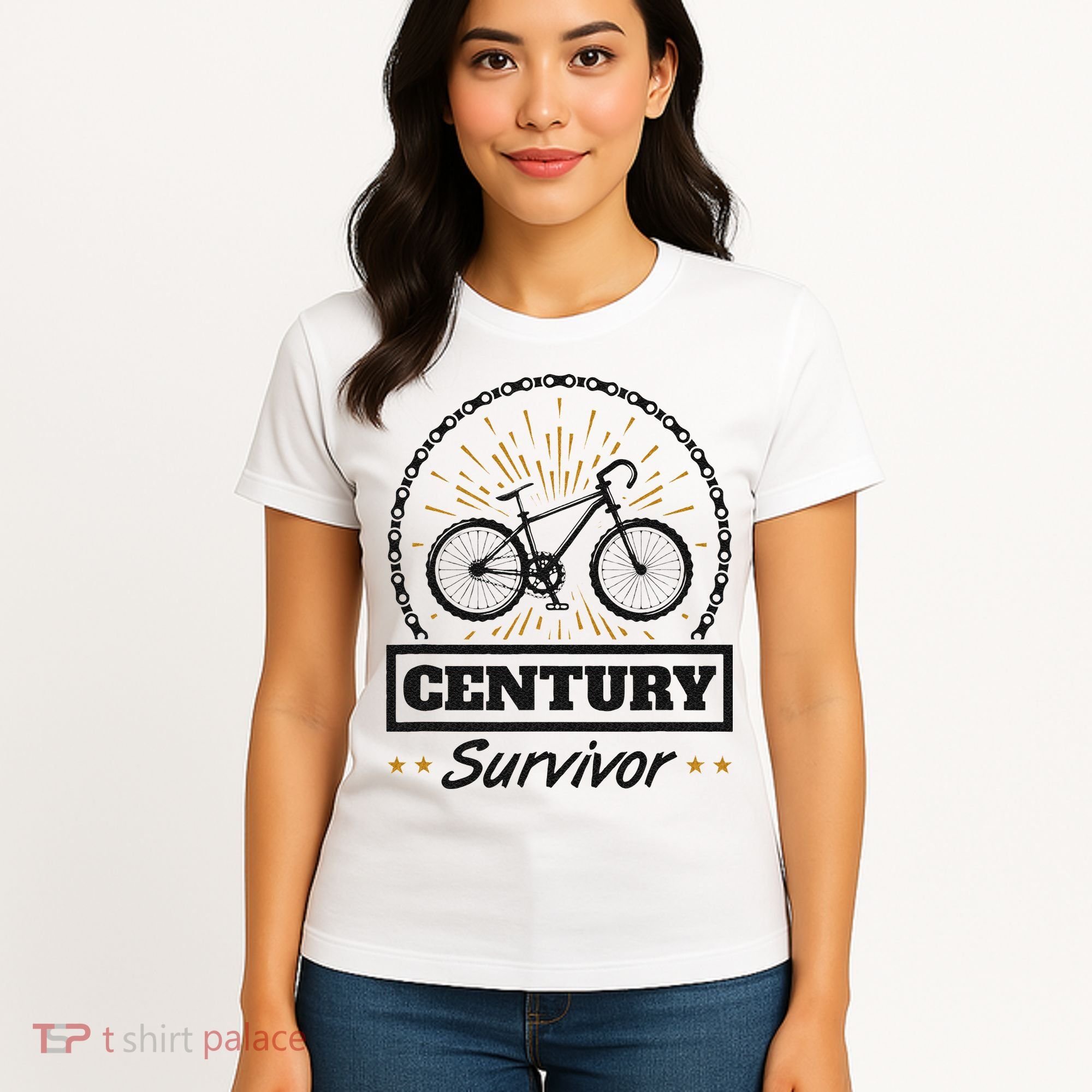Century Survivor Road Cycling Ride 100 Miles Women's T-Shirt