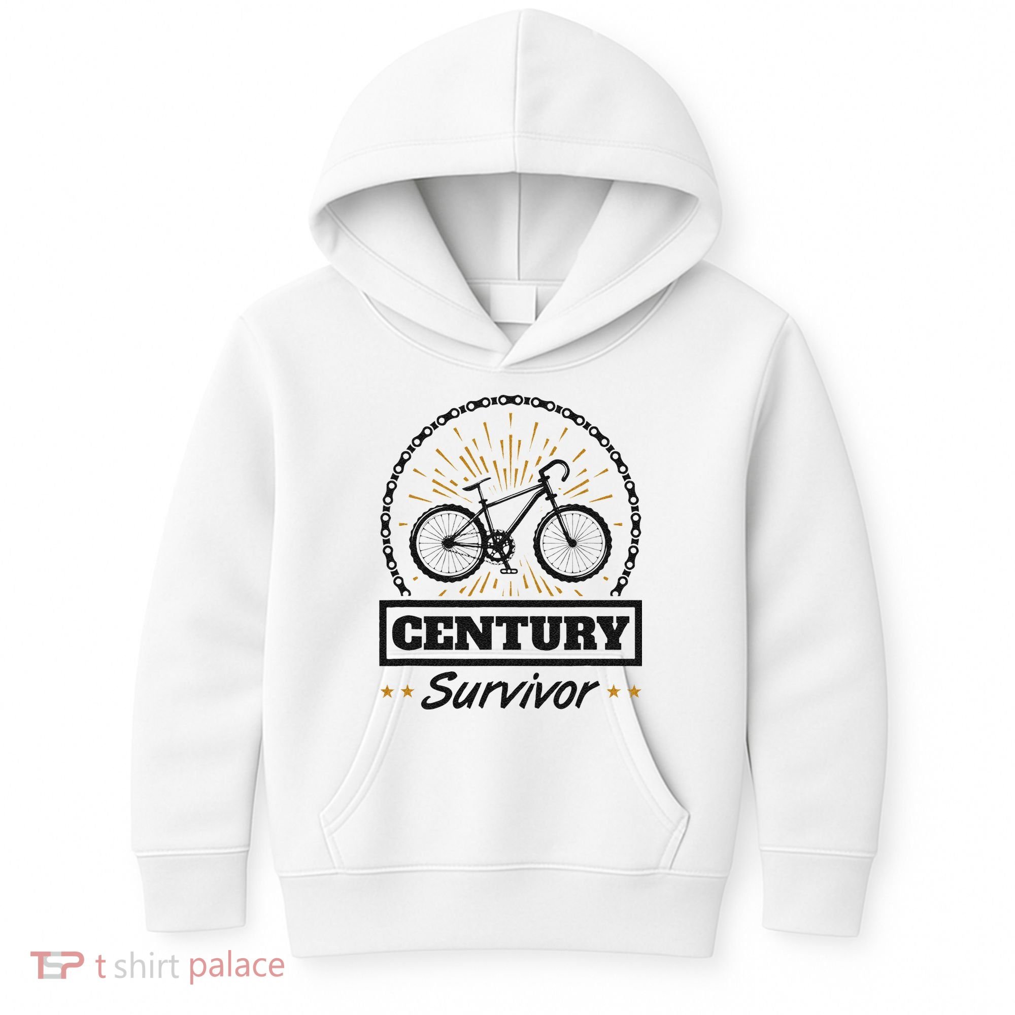 Century Survivor Road Cycling Ride 100 Miles Kids Hoodie