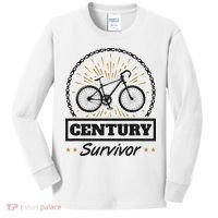 Century Survivor Road Cycling Ride 100 Miles Kids Long Sleeve Shirt thumb 0