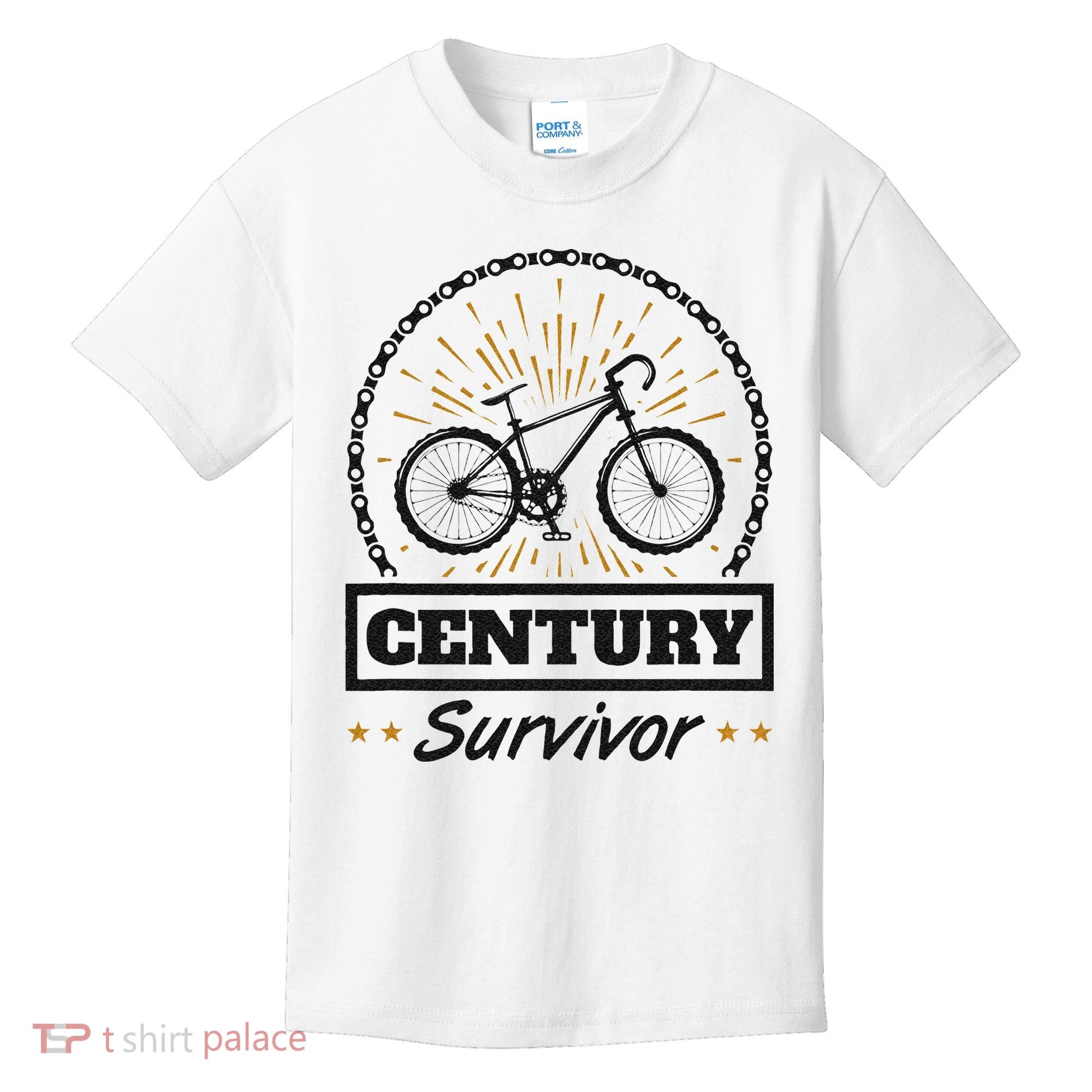 Century Survivor Road Cycling Ride 100 Miles Kids T-Shirt