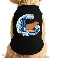 Capybara Surfing Rodent Wave Humor Animal Doggie Tank thumb 0