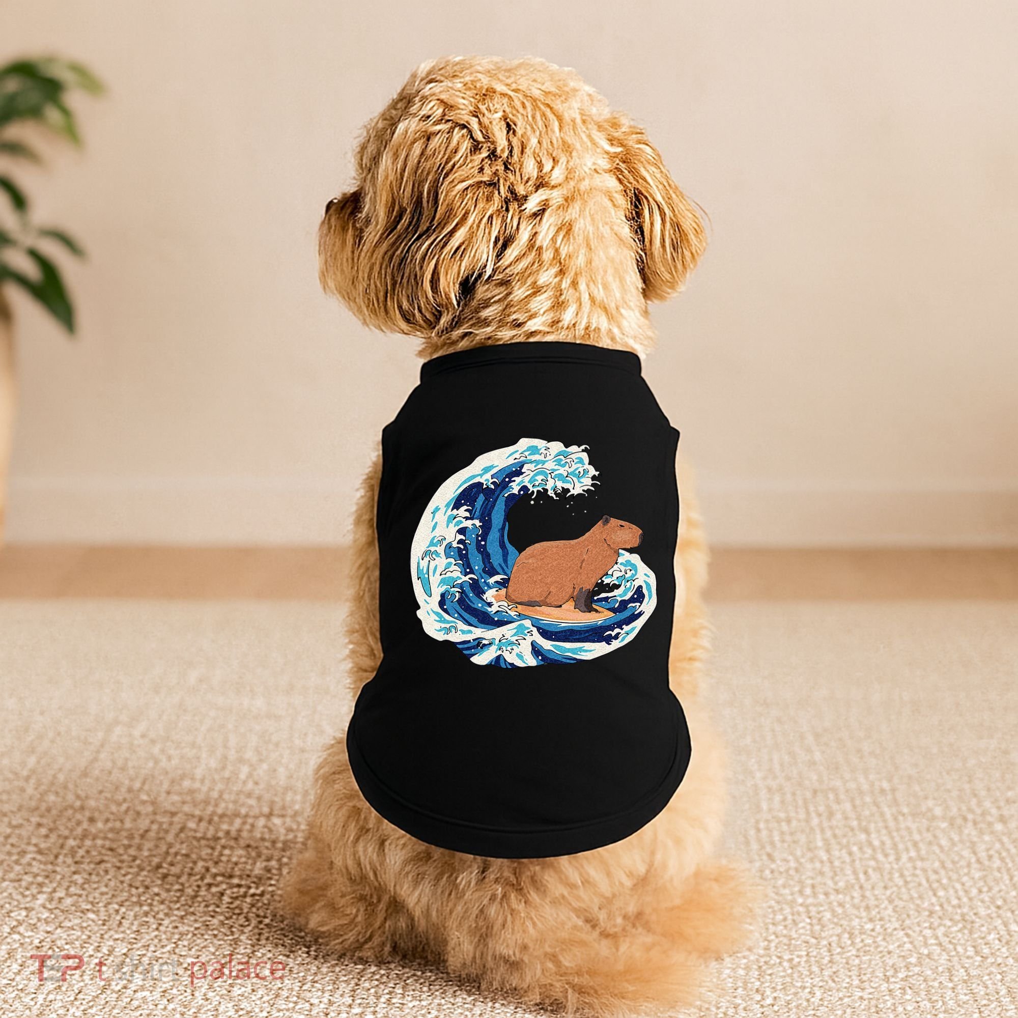 Capybara Surfing Rodent Wave Humor Animal Doggie Tank