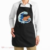 Capybara Surfing Rodent Wave Humor Animal Apron thumb 2