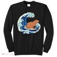 Capybara Surfing Rodent Wave Humor Animal Sweatshirt thumb 0