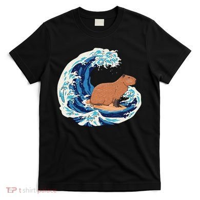 Capybara Surfing Rodent Wave Humor Animal T-Shirt