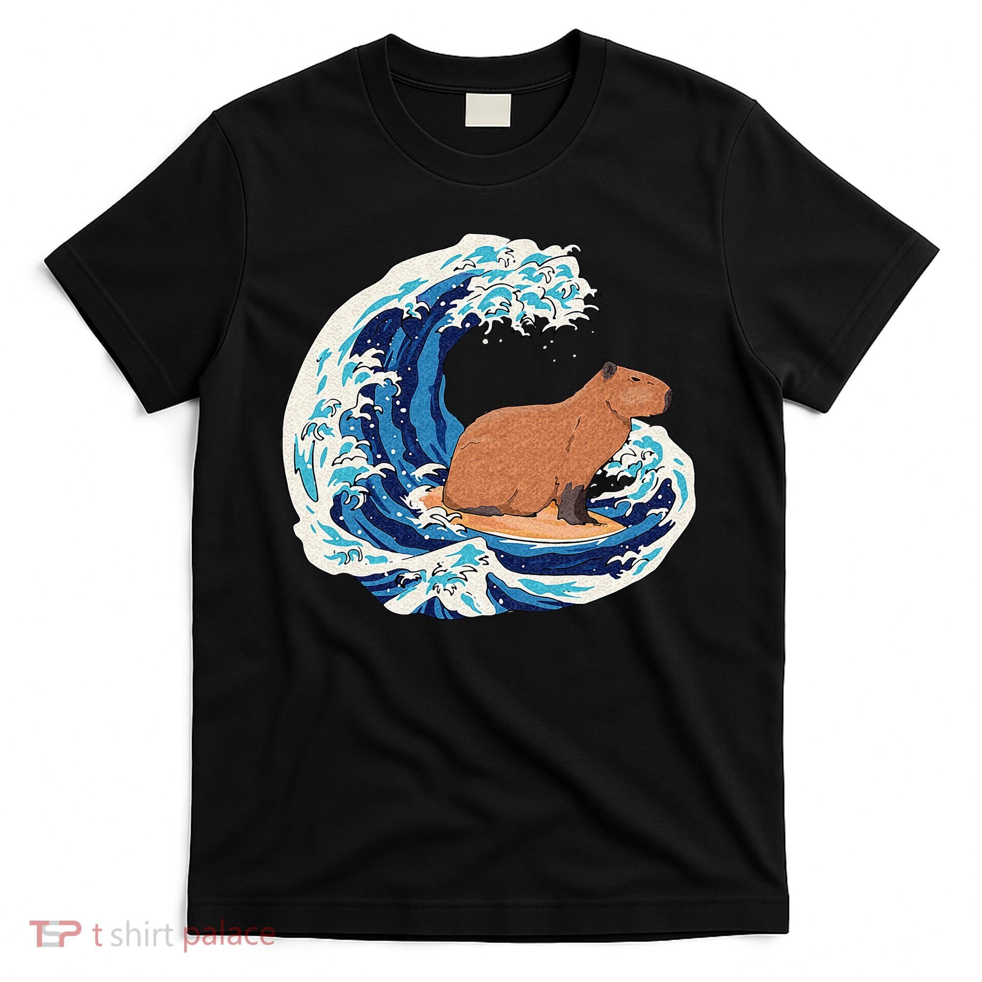 Capybara Surfing Rodent Wave Humor Animal T-Shirt