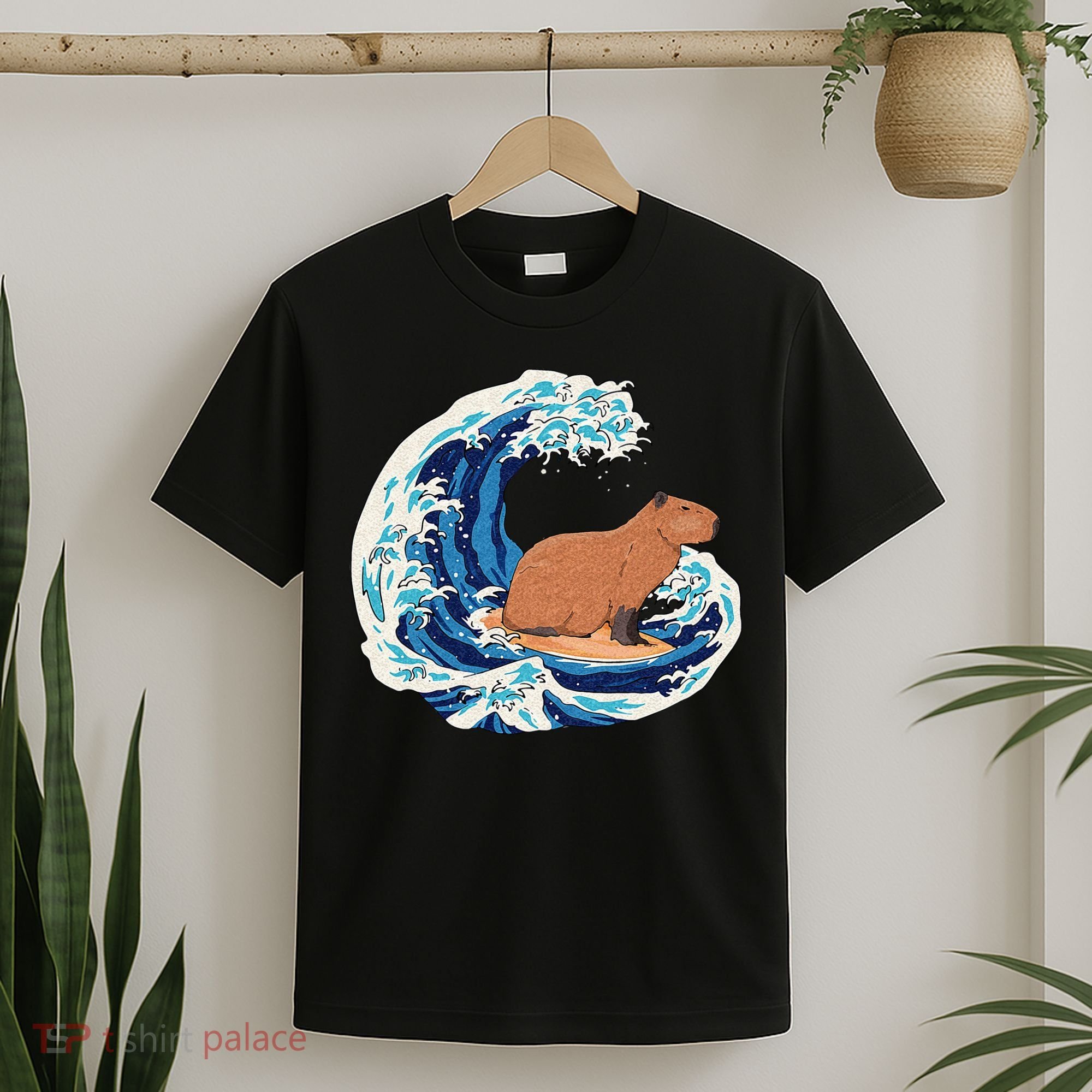 Capybara Surfing Rodent Wave Humor Animal T-Shirt