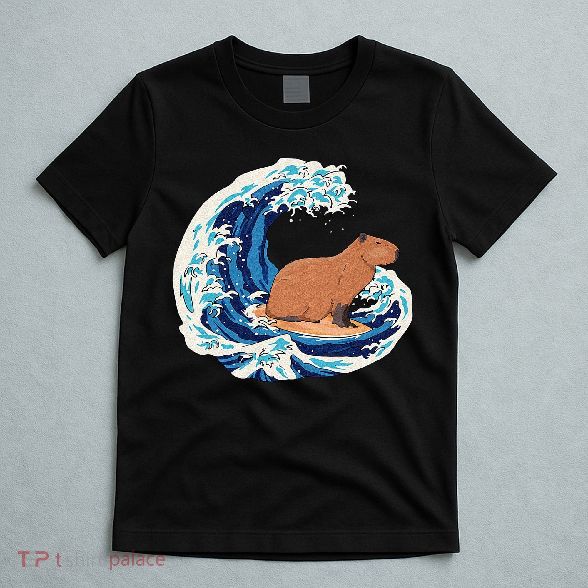 Capybara Surfing Rodent Wave Humor Animal T-Shirt