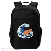 Capybara Surfing Rodent Wave Humor Animal Backpack thumb 0