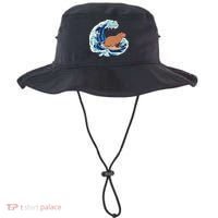 Capybara Surfing Rodent Wave Humor Animal Bucket Hat thumb 0