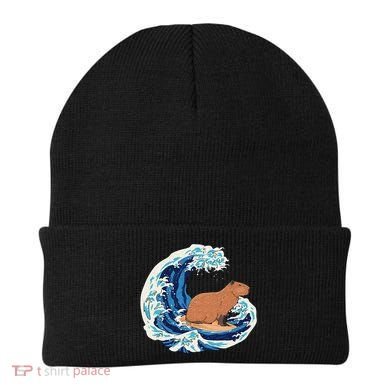 Capybara Surfing Rodent Wave Humor Animal Beanie