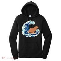 Capybara Surfing Rodent Wave Humor Animal Women's Hoodie thumb 0