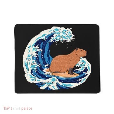Capybara Surfing Rodent Wave Humor Animal Mousepad