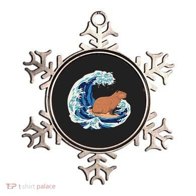 Capybara Surfing Rodent Wave Humor Animal Ornament