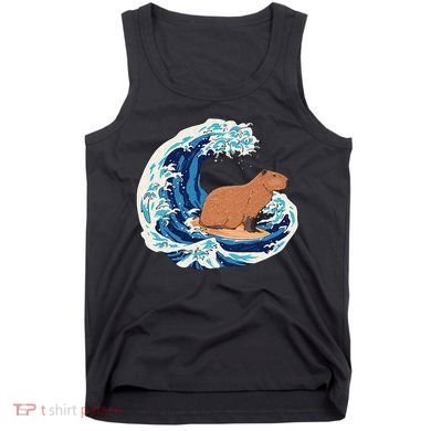 Capybara Surfing Rodent Wave Humor Animal Tank Top