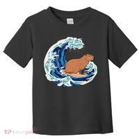 Capybara Surfing Rodent Wave Humor Animal Toddler T-Shirt thumb 0