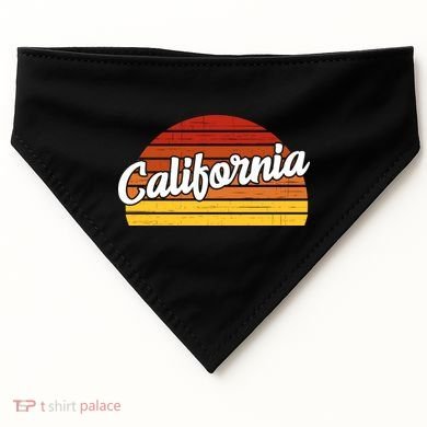 California Sunset Retro Vintage USA-Made Doggie Bandana