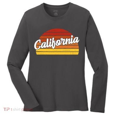California Sunset Retro Vintage Women's Long Sleeve Shirt