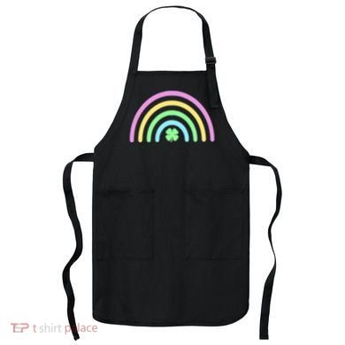 Colorful Shamrock Rainbow Apron