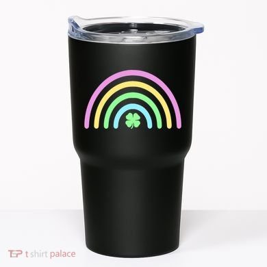 Colorful Shamrock Rainbow Tumbler