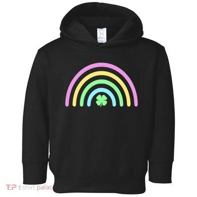Colorful Shamrock Rainbow Toddler Hoodie