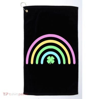 Colorful Shamrock Rainbow Golf Towel