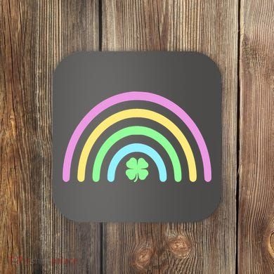 Colorful Shamrock Rainbow Coaster
